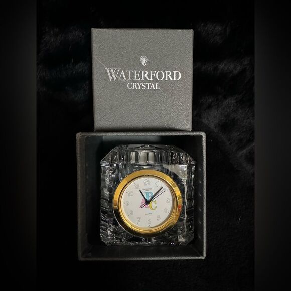 WATERFORD ABC BABY BLOCK CLOCK SIGNED - Picture 1 of 11